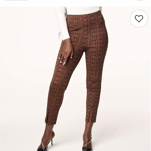Lucky in Love & Intempo Pants - #229 NWT Elegant Brown Patterned Scuba Pants with zippers at ankles.